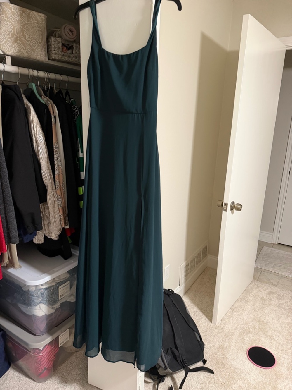 Lulu's Deep Teal Scoop Neck Maxi Dress